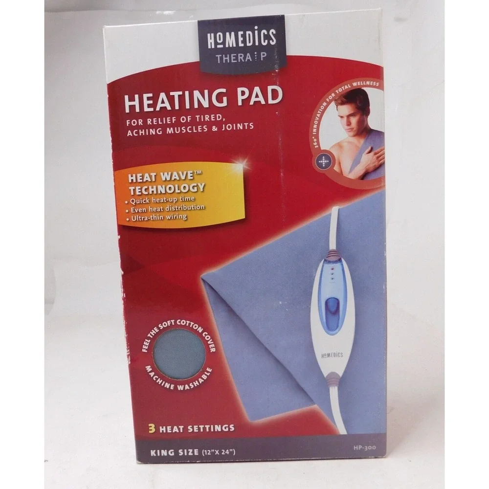 HoMedics HP-300 Therapy Heating Pad Moist/Dry Heat Pain Relief Electric King Siz
